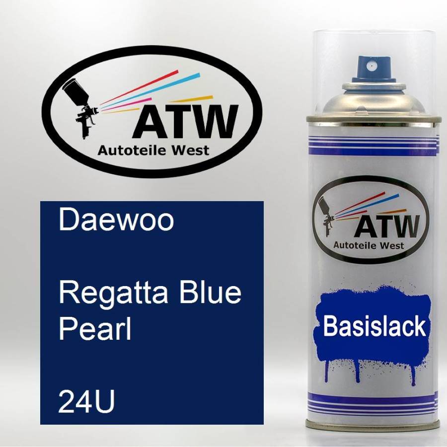 Daewoo, Regatta Blue Pearl, 24U: 400ml Sprühdose, von ATW Autoteile West.